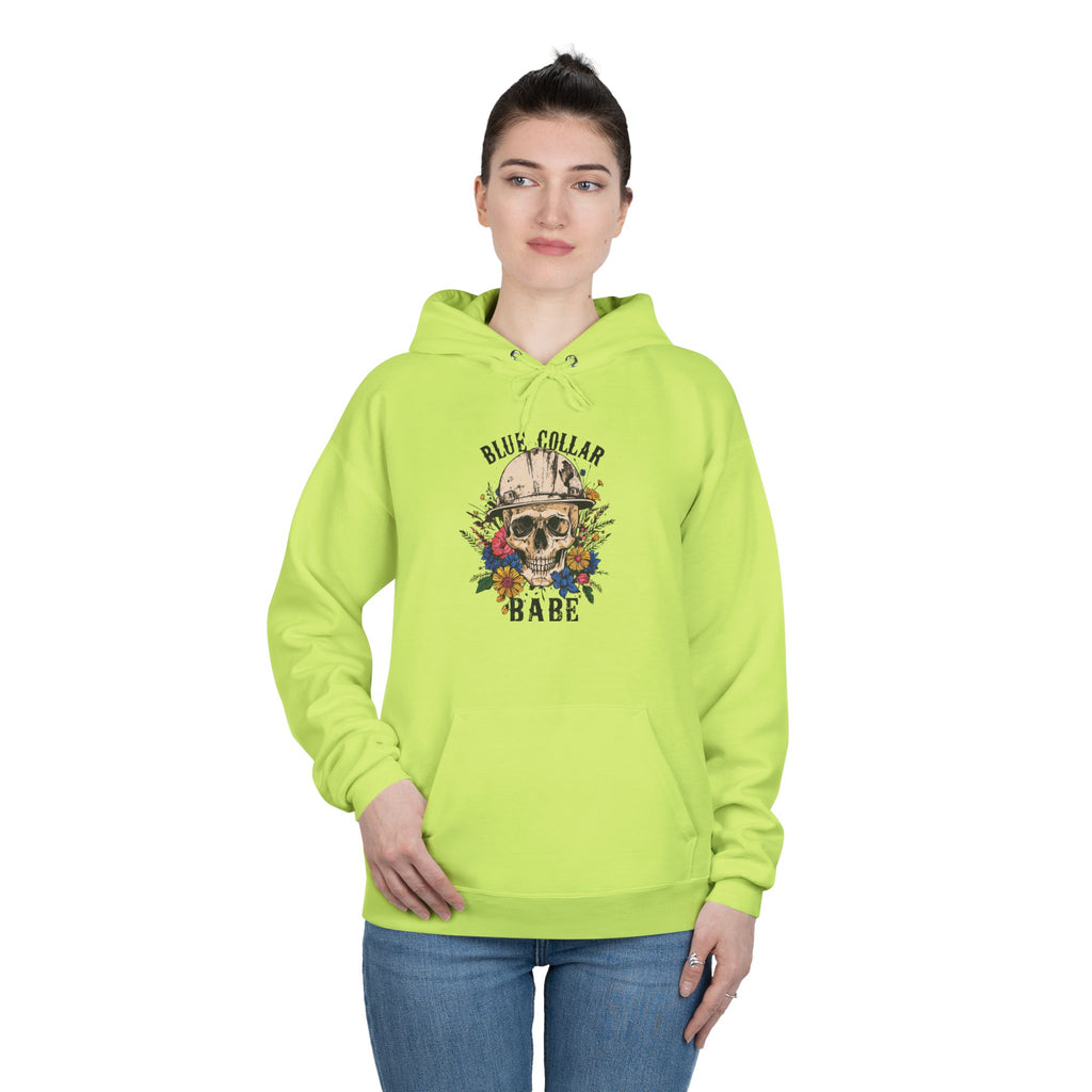 Blue Collar Babe Skull — Minimalist Motivational Pullover