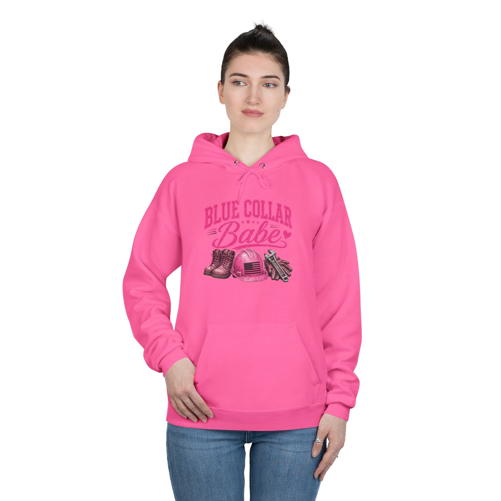Blue Collar Babe Pullover Hoodie Sweatshirt
