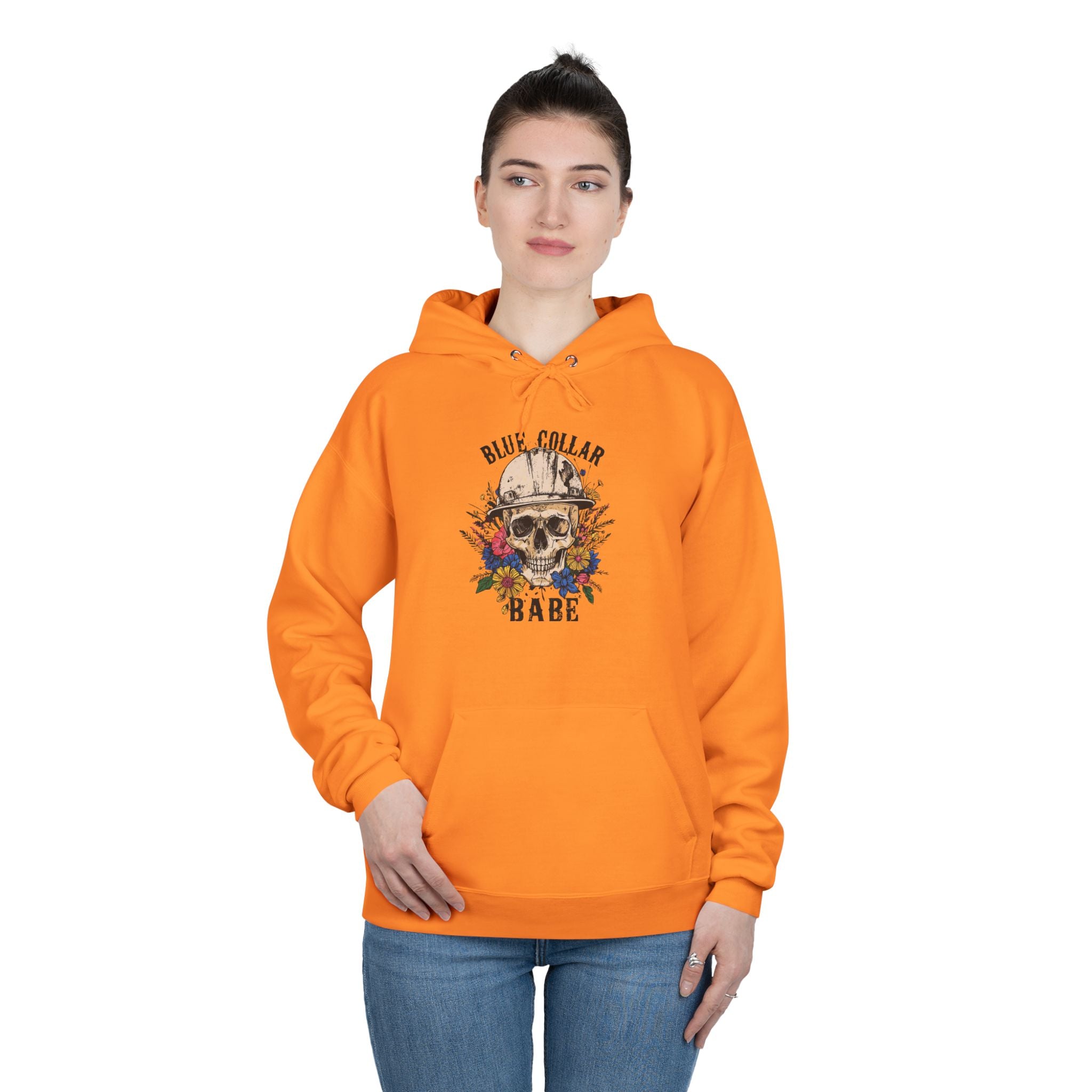 Blue Collar Babe Skull — Minimalist Motivational Pullover