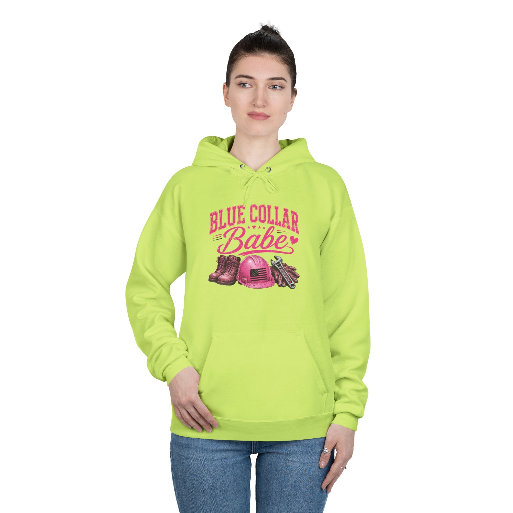 Blue Collar Babe Pullover Hoodie Sweatshirt